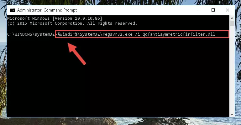 Reregistering the Qdfantisymmetricfirfilter.dll file in the system (for 64 Bit)