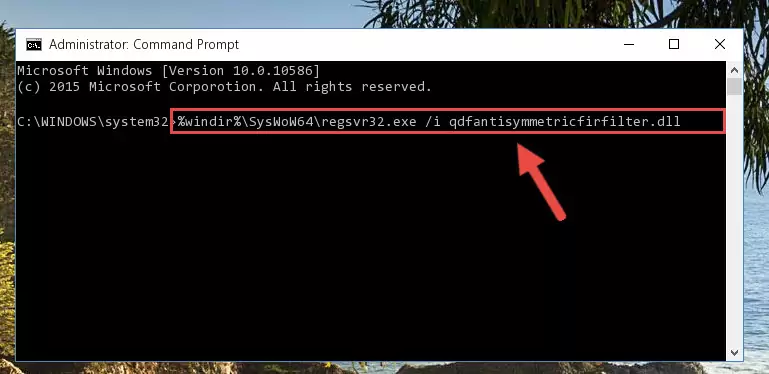 Uninstalling the Qdfantisymmetricfirfilter.dll file from the system registry