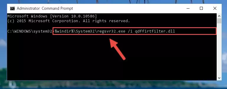 Cleaning the problematic registry of the Qdffirtfilter.dll file from the Windows Registry Editor