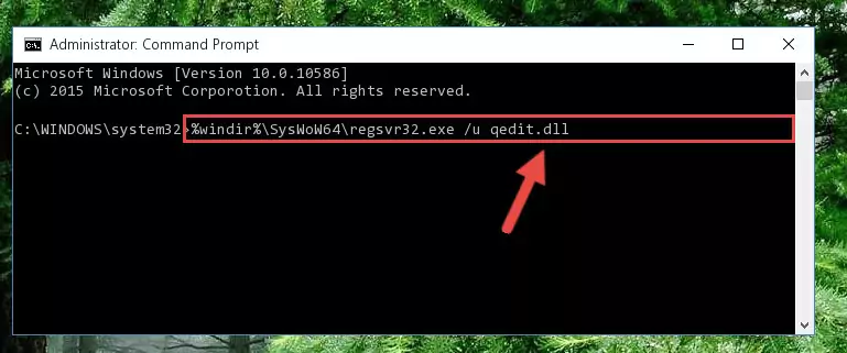 Creating a new registry for the Qedit.dll library in the Windows Registry Editor