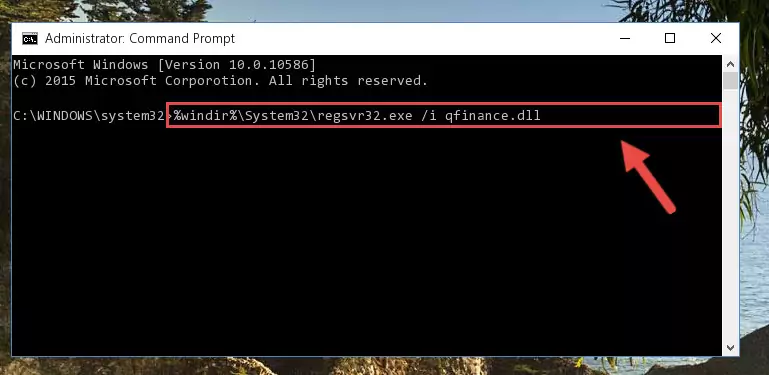Deleting the Qfinance.dll file's problematic registry in the Windows Registry Editor