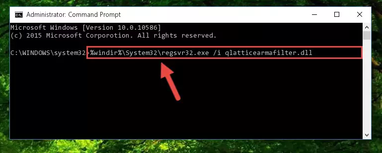 Creating a clean and good registry for the Qlatticearmafilter.dll file (64 Bit için)