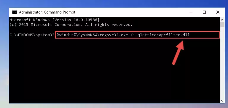 Uninstalling the damaged Qlatticecapcfilter.dll file's registry from the system (for 64 Bit)