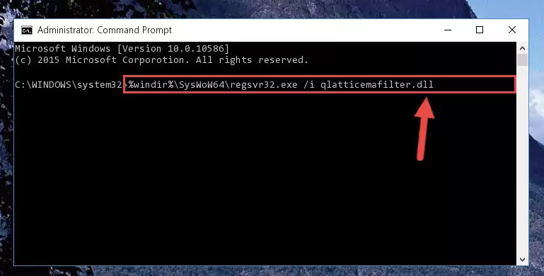 Cleaning the problematic registry of the Qlatticemafilter.dll file from the Windows Registry Editor