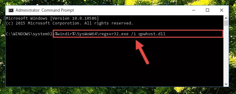 Deleting the damaged registry of the Qpwhost.dll