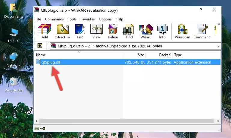 Copying the Qt5plug.dll file into the file folder of the software.