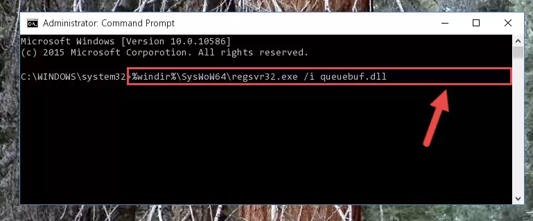Uninstalling the Queuebuf.dll library from the system registry