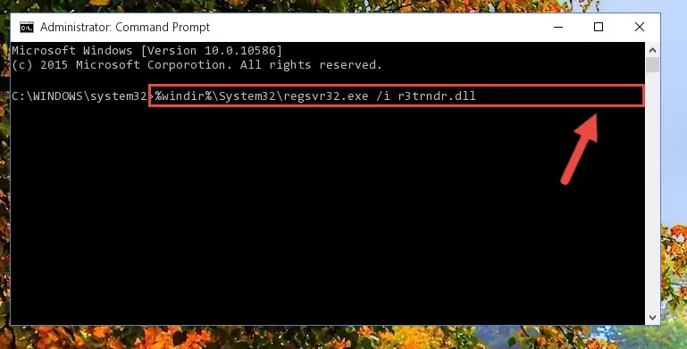 Cleaning the problematic registry of the R3trndr.dll file from the Windows Registry Editor