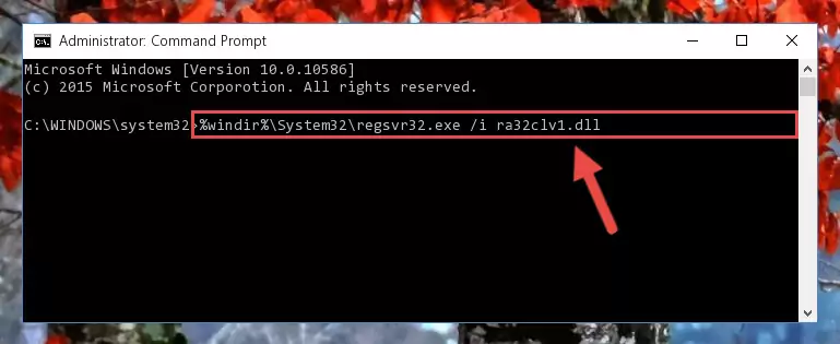 Uninstalling the Ra32clv1.dll library from the system registry