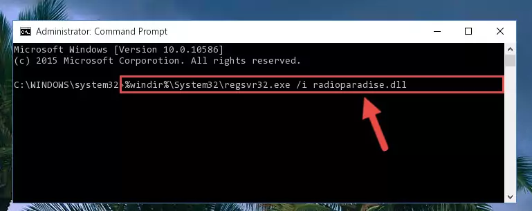 Uninstalling the Radioparadise.dll file from the system registry