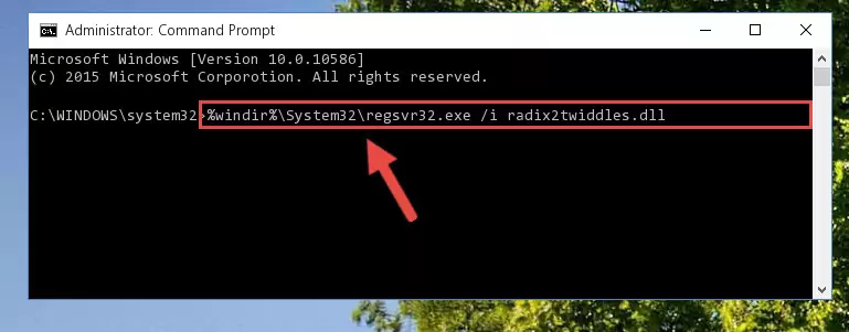 Deleting the damaged registry of the Radix2twiddles.dll