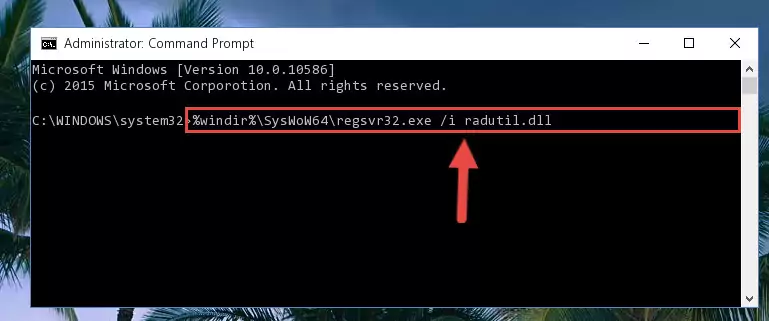 Uninstalling the Radutil.dll library's broken registry from the Registry Editor (for 64 Bit)