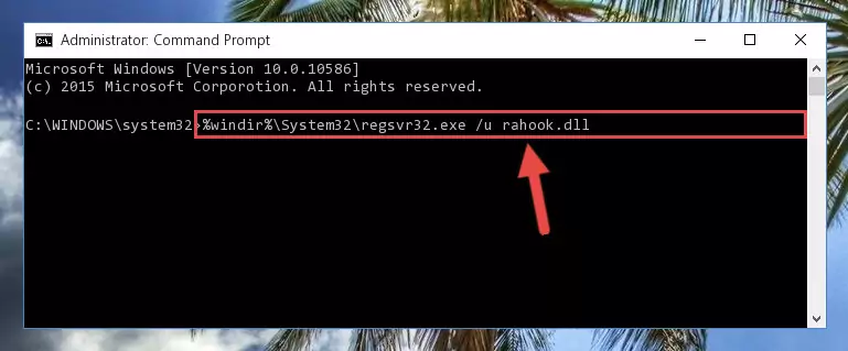 Creating a new registry for the Rahook.dll file in the Windows Registry Editor
