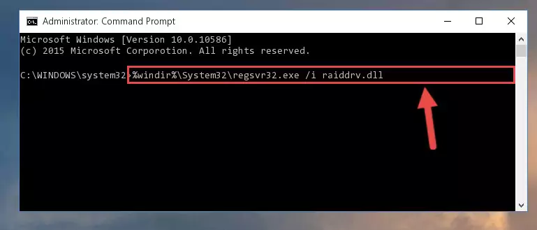 Uninstalling the Raiddrv.dll file from the system registry