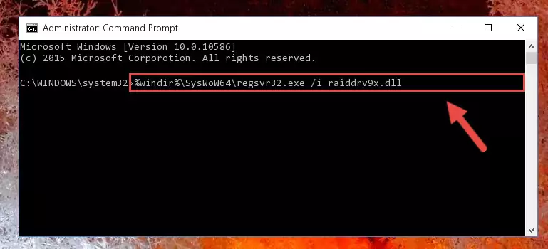 Uninstalling the damaged Raiddrv9x.dll file's registry from the system (for 64 Bit)