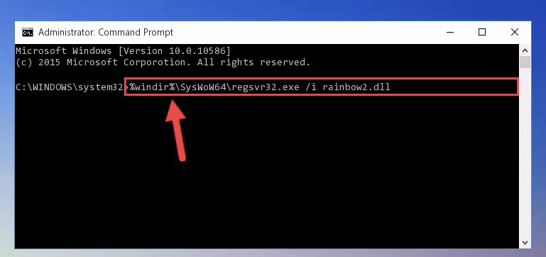 Uninstalling the broken registry of the Rainbow2.dll library from the Windows Registry Editor (for 64 Bit)