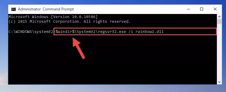 Uninstalling the Rainbow2.dll library from the system registry
