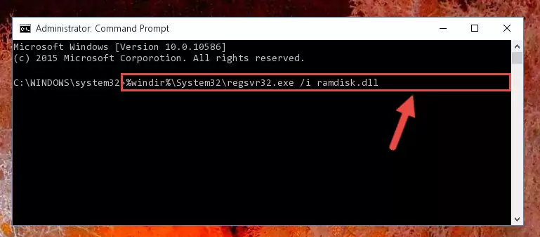 Deleting the damaged registry of the Ramdisk.dll