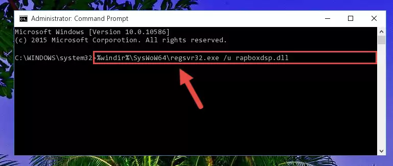 Reregistering the Rapboxdsp.dll library in the system (for 64 Bit)