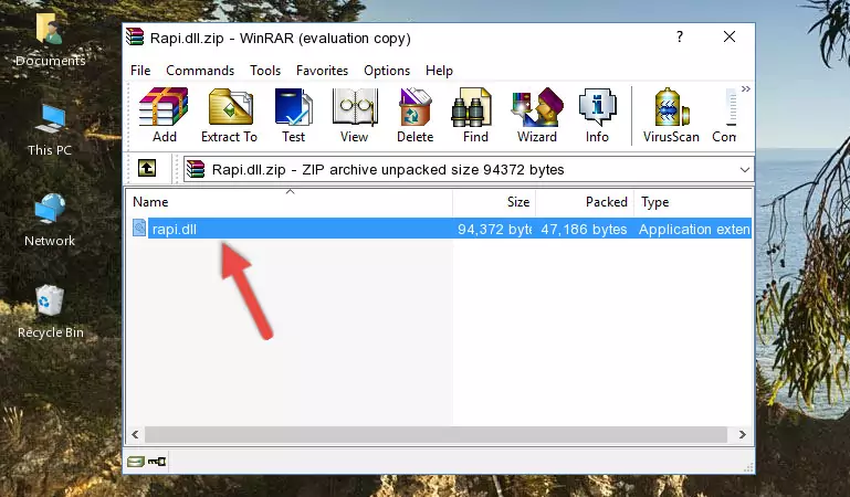 Copying the Rapi.dll file into the software's file folder