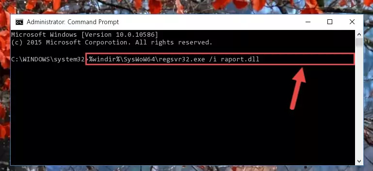 Uninstalling the broken registry of the Raport.dll library from the Windows Registry Editor (for 64 Bit)