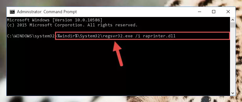 Deleting the damaged registry of the Raprinter.dll