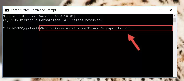 Creating a new registry for the Raprinter.dll file in the Windows Registry Editor