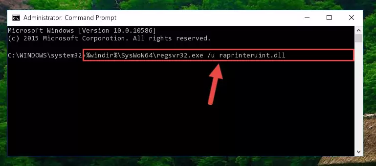 Creating a new registry for the Raprinteruint.dll library