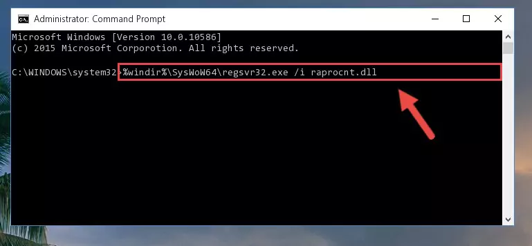 Uninstalling the broken registry of the Raprocnt.dll file from the Windows Registry Editor (for 64 Bit)