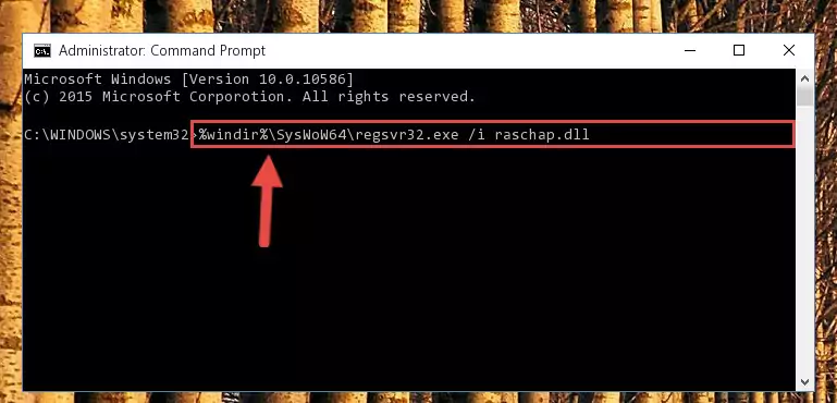 Deleting the Raschap.dll file's problematic registry in the Windows Registry Editor