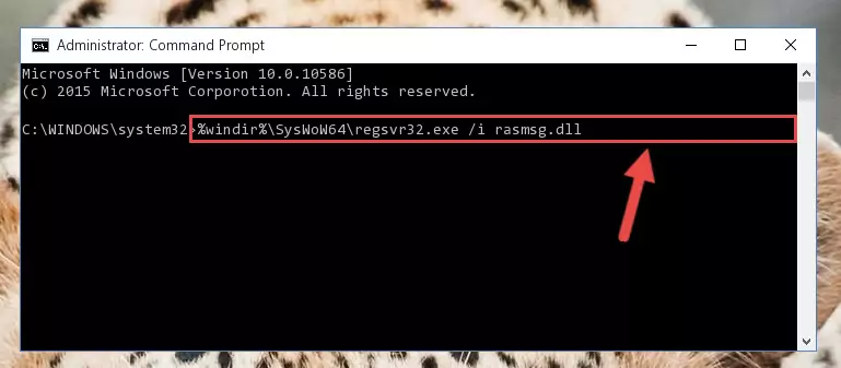 Deleting the Rasmsg.dll library's problematic registry in the Windows Registry Editor
