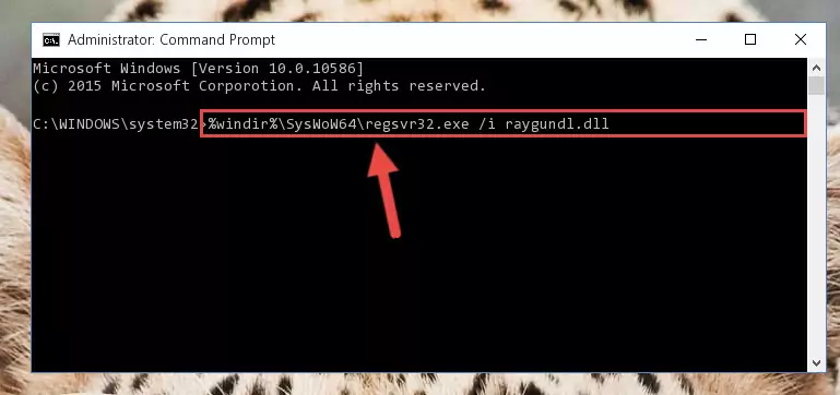 Uninstalling the Raygundl.dll file from the system registry