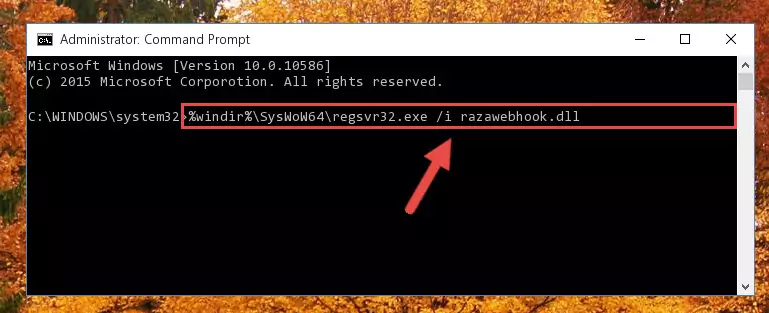 Uninstalling the broken registry of the Razawebhook.dll file from the Windows Registry Editor (for 64 Bit)