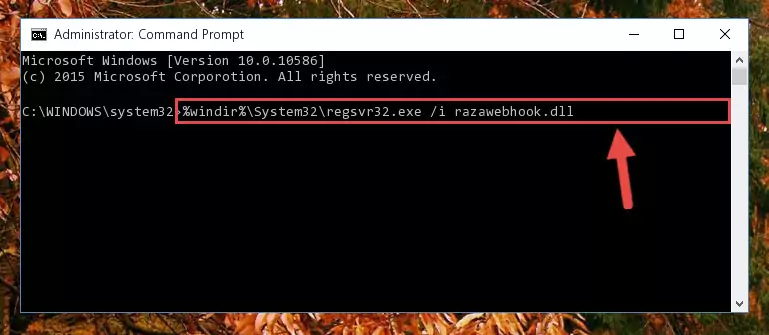 Cleaning the problematic registry of the Razawebhook.dll file from the Windows Registry Editor