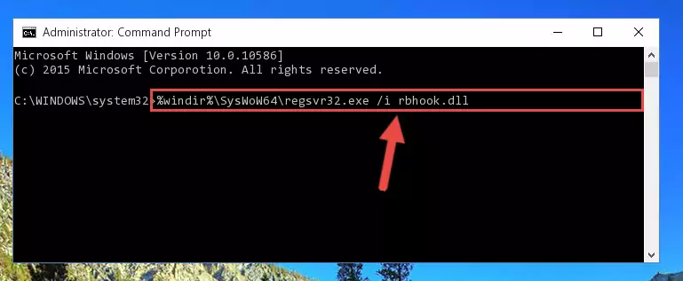 Uninstalling the Rbhook.dll file from the system registry