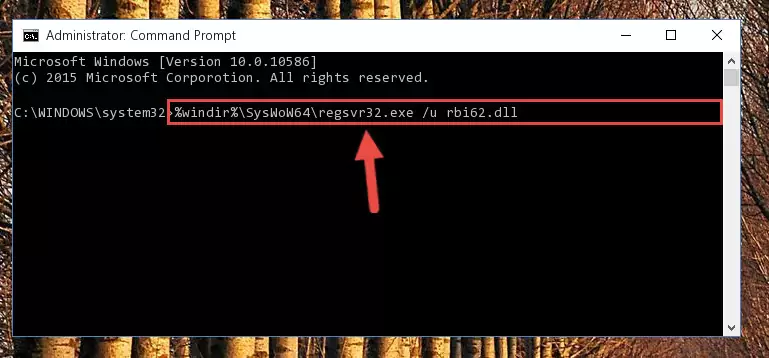Reregistering the Rbi62.dll file in the system (for 64 Bit)