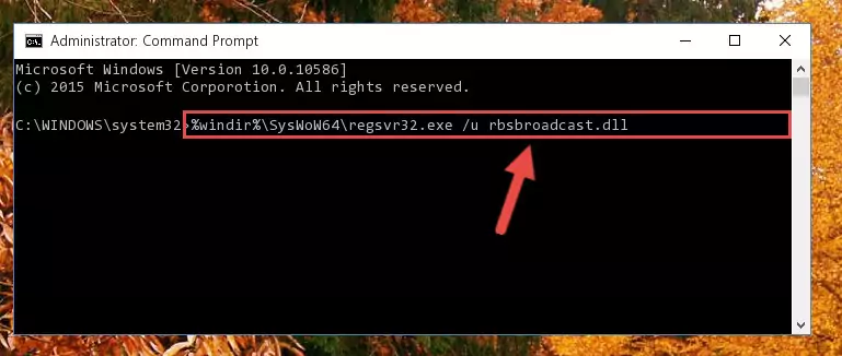 Creating a clean registry for the Rbsbroadcast.dll file (for 64 Bit)