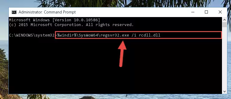 Uninstalling the damaged Rcdll.dll file's registry from the system (for 64 Bit)