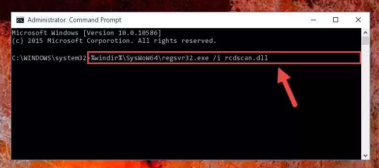 Deleting the Rcdscan.dll file's problematic registry in the Windows Registry Editor