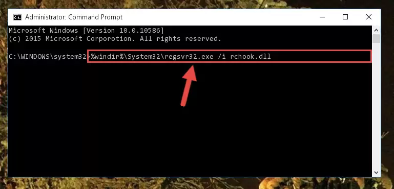 Deleting the damaged registry of the Rchook.dll