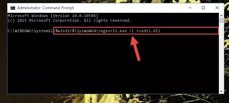 Uninstalling the broken registry of the Rcxdti.dll library from the Windows Registry Editor (for 64 Bit)