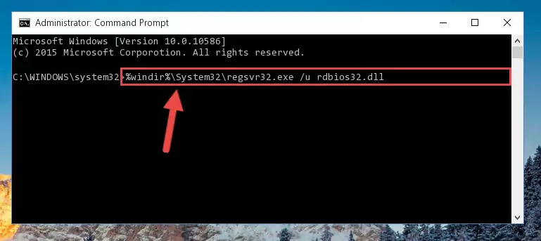 Reregistering the Rdbios32.dll file in the system