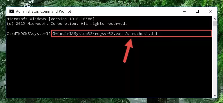Reregistering the Rdchost.dll file in the system