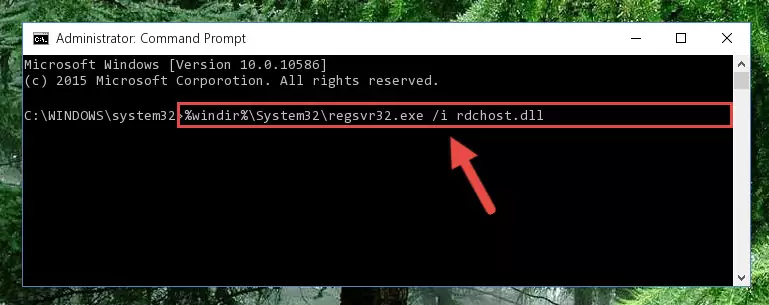 Deleting the damaged registry of the Rdchost.dll