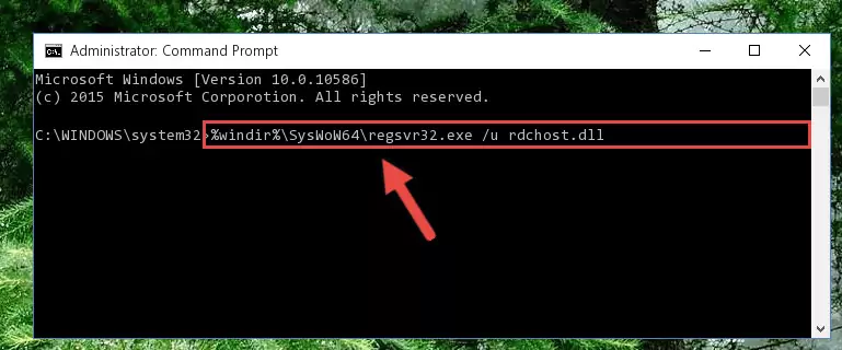 Reregistering the Rdchost.dll file in the system (for 64 Bit)