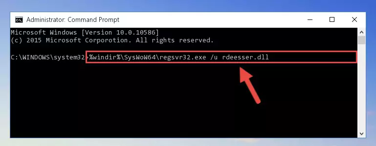 Creating a new registry for the Rdeesser.dll file in the Windows Registry Editor