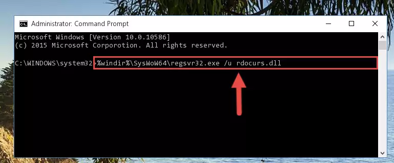 Reregistering the Rdocurs.dll library in the system (for 64 Bit)