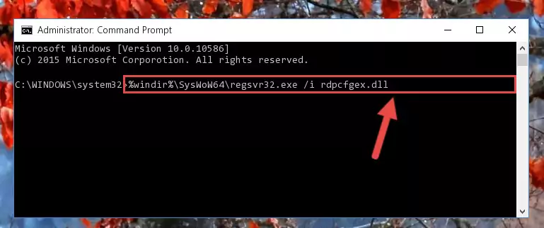 Deleting the damaged registry of the Rdpcfgex.dll