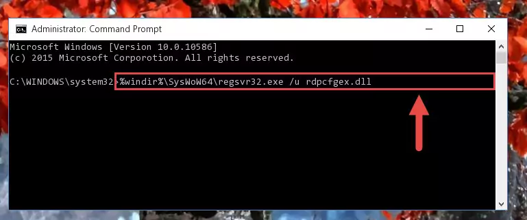 Reregistering the Rdpcfgex.dll library in the system