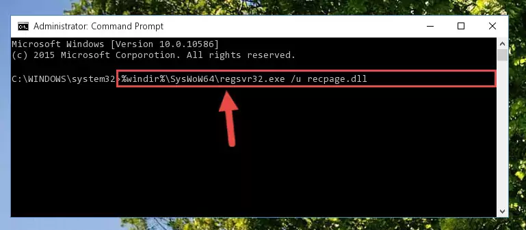 Creating a clean registry for the Recpage.dll file (for 64 Bit)